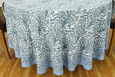 Round Tablecloth Dining Table Linen Cotton Table Cover Gift For Her • $229.52