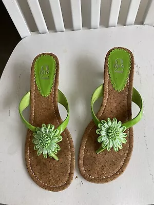 MIA 2 Women's Green Cork Wedge Sandal  Size 10 • $7