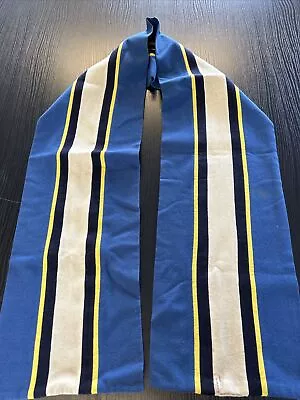 £19.99 • Buy Vintage 1950s University/ College Scarf- Blue, Yellow, Cream (J)