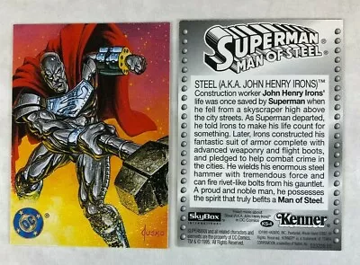 CHEAP PROMO CARD: SUPERMAN MAN OF STEEL KENNER Skybox 1995 #KS4 Joe Jusko Art • $5.50