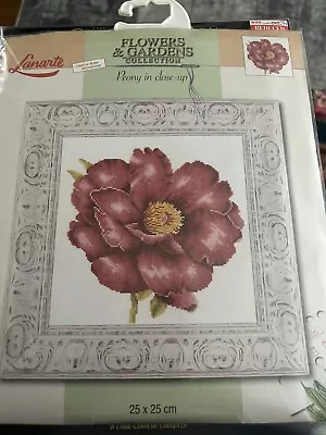 Lanarte Cross Stitch Kit Flowers & Gardens Collection 'Peony In Close Up' • £5