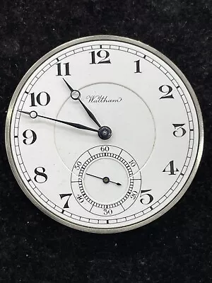 Vintage Waltham Riverside 19 Jewels Pocket Watch Movement Dial & Hands WORKING • $19.99