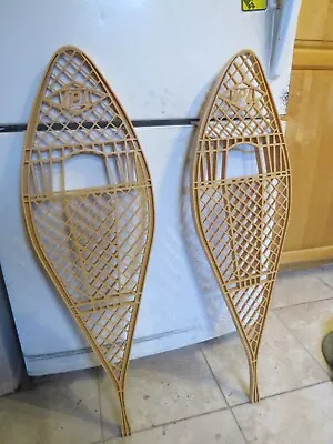 Vintage   Plastic  Snowshoes Size  35 `` Long By  11` Wide  Chalet Decor   3754 • $14.99