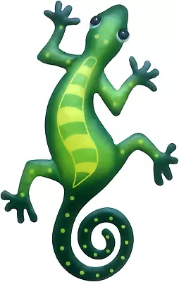 Gecko Metal Wall Art Metal Lizard Art Wall Sculpture Hanging Decorations For Ind • $17.57