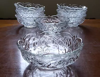Lot Of (8) Antique McKee Early American Rock Crystal Glass Bowls  5  • $22