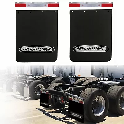 $92.99 • Buy 24 X30 Mud Flaps And 24 X3 Reflector Strips For Semi-Truck Trailer Truck (Black)