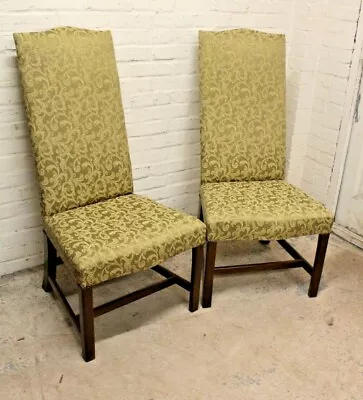 £175 • Buy Pair Of Antique George II Style Mahogany Upholstered Hall Chairs (Can Deliver)