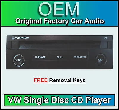 VW Passat CD Player Single CD Changer For Gamma / Beta Cassette Player Radio • $51.71