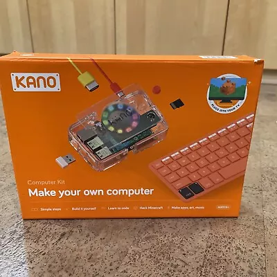 Kano Make Your Own Computer Kit 1000K-02 Element 14 Raspberry Pi 3 B Kids Coding • $35