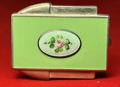 Vintage French Enamel On Stainless Steel Compact  • $135