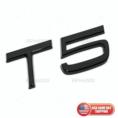 For Volvo T5 Rear Trunk Lid Letter Logo Badge Nameplate Emblem Sport Gloss Black • $24.99