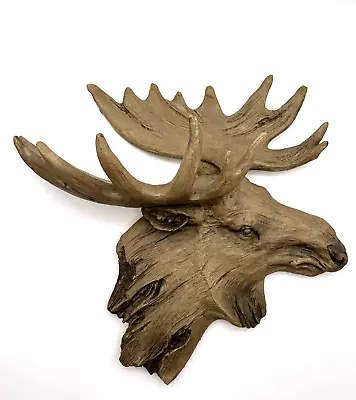 Brown Moose Home Cabin Rustic Decor Elk Stag Wall Mount Sculpture Hanging • $40.28