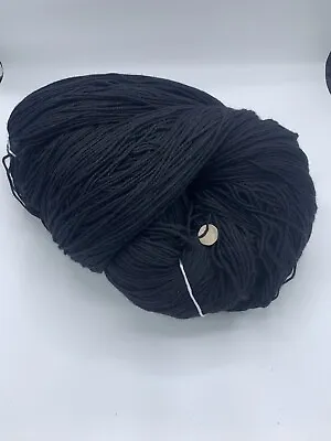 £24.99 • Buy Large 1000 Gram Hank, Double Knitting Yarn (100% Soft Wool) Jet Black