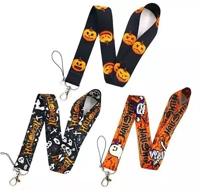 £3.49 • Buy Lanyard ID Card Holder NHS Passport Office Key Halloween Pumpkin Ghost Lanyards