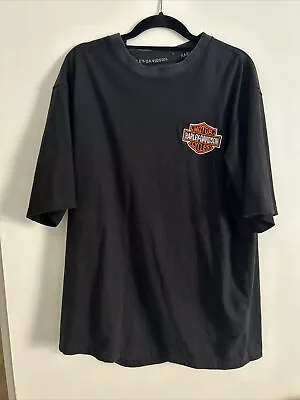 Harley Davidson Mens Size Medium Black T Shirt In VGC + Free Postage • $25.95