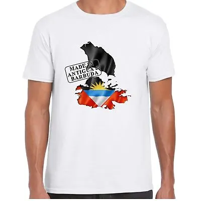 Made In Antigua Barbuda - Flag And Map - Mens T Shirt • £10.99