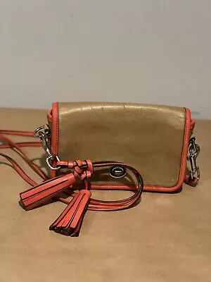 Coach Legacy 22406 Achive Crossbody Clutch Shoulder Bag Color Block Tassel • $50