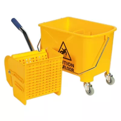 5 Gallon 20L Commercial Mini Mop Bucket With Wringer Combo Cleaning Cart Wringer • $45.63