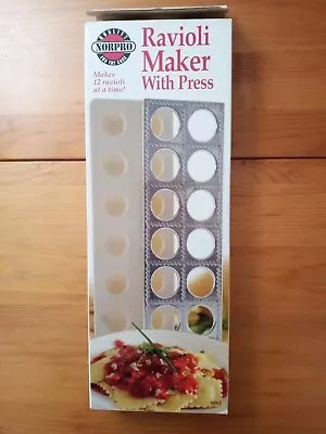 Norpro Manual Ravioli Maker With Press Never Used Makes 12 Ravioli At Once! • $15