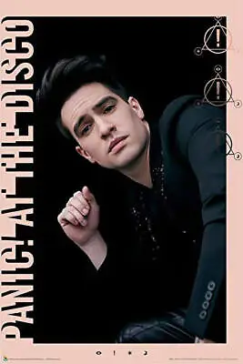 Panic! At The Disco Pink Border Laminated Poster Brendon Urie 24.5 X 36.5 Inches • $35.03