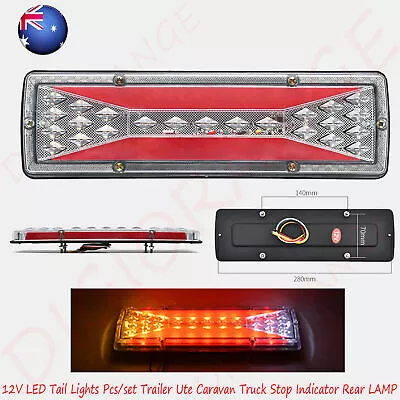 2Pcs 12V LED Tail Lights Trailer Ute Caravan Truck Stop Indicator Rear 30*9 Cm • $21.39