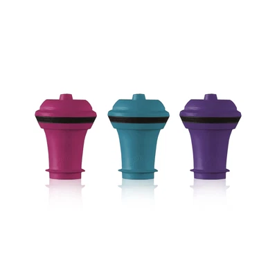 $33.35 • Buy Vacu Vin Wine Saver Vacuum Stoppers Set Of 6– Blue/Pink/Purple