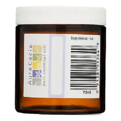 Aura Cacia - Bottle - Glass - Amber - Wide Mouth With Writable Label - 4 Oz • $5.60