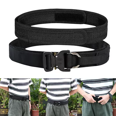 Tactical Belt 1.75 Inch Heavy Duty Belt Rigger MOLLE Belt Quick Release  2 Layer • $21.98