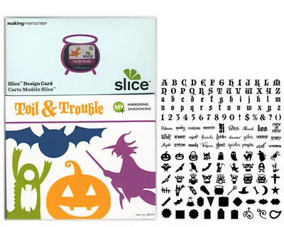 SLICE Design Card TOIL & TROUBLE Making Memories RARE RETIRED Halloween Witch • $65.40