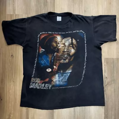 Vintage Bob Marley Death Of An Icon Black Reggae Single Stitch T-Shirt Men’s XL • $149.94
