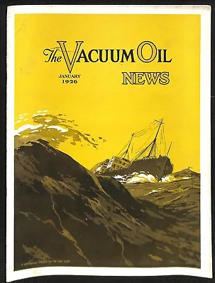 Vacuum Oil News Mobiloil Mobil Oil Gargoyle January 1926 16pp. VGC Scarce • $29.99