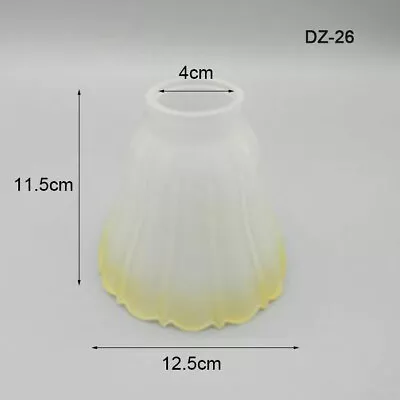 £15.59 • Buy Vintage Amber Clear Bell Glass Shade Replacement Shade For Ceiling Fan Wall Lamp