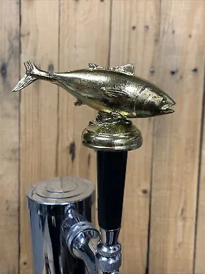 Tuna Fish Beer Keg Tap Handle Kegerator Vtg Metal Trophy Broken Tail Fin See Pic • $59.99