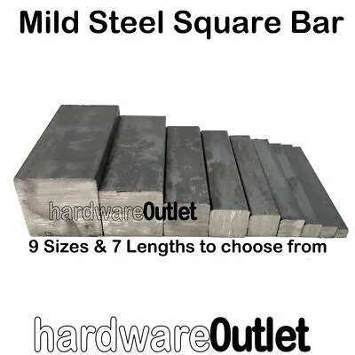 MILD STEEL Solid SQUARE Or ROUND BAR Bespoke Cutting Service Available UK Trade • £3.20