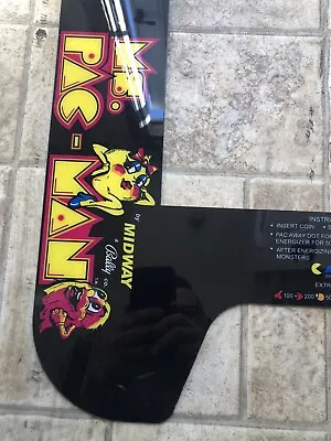 Ms. Pac-Man Arcade Cocktail Adhesive Underlay Thick Plastic New Decal Midway VTG • $80