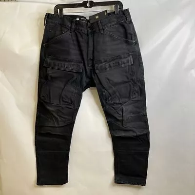 G-STAR RAW 3D Straight Tapered Denim Cargo Men's Size 34x34 Black • $152.99