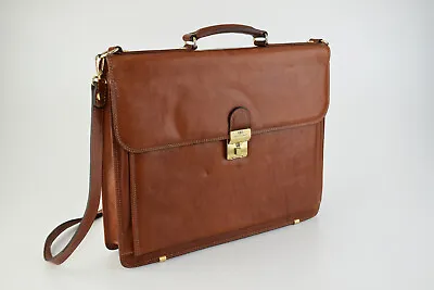  NO RESERVE  Balenciaga Paris Brown Leather Men's Briefcase • $274.45