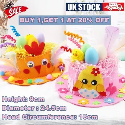 Kid Easter Bonnet Hat Set Make Your Own Easter Bonnet Hat DIY Your Own Easter UK • £7.55