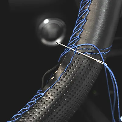 38cm Car Hand Sew Steering Wheel Cover 15  DIY GENUINE UFL Leather Non Slip • $19.49