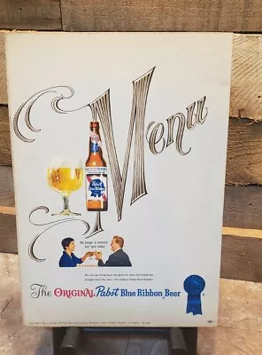 Vintage 1950s Pabst Beer Menu Insert Cover Pabst Brewing Co Milwaukee WI • $4.99