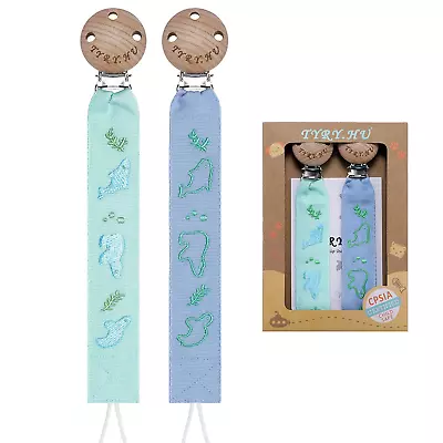 TYRY.HU Pacifier Clip For Baby Girls BoysWebbing Pacifier HolderNeutral Binky  • $12.45