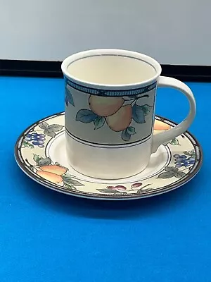 Mikasa Intaglio GARDEN HARVEST CAC29 COFFEE MUG  CUP  & SAUCER  SET • $9.99