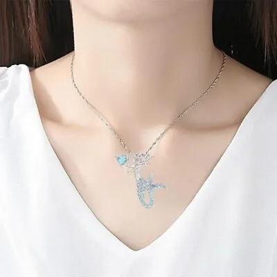 Fashion Jewelry Crystal Mermaid Heart Pendant And Necklace 61-1 • $11.24