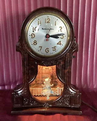 🕰️ Vintage 1950's MasterCrafters Swinging Girl Clock (Corner Damage) • $55