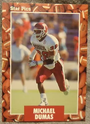 1991 Star Pics Football Card - Michael Dumas - Indiana Alumni - NM • $1