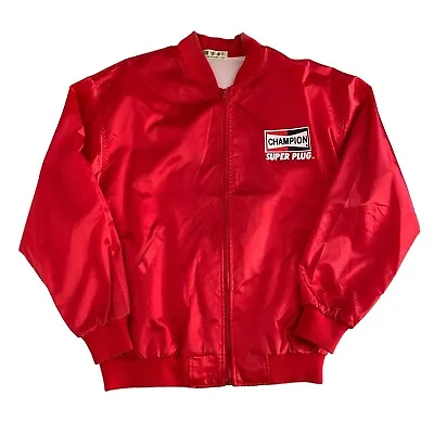 Champion Super Plug Racing Vintage 90s Mens Bomber Jacket - Large • $133