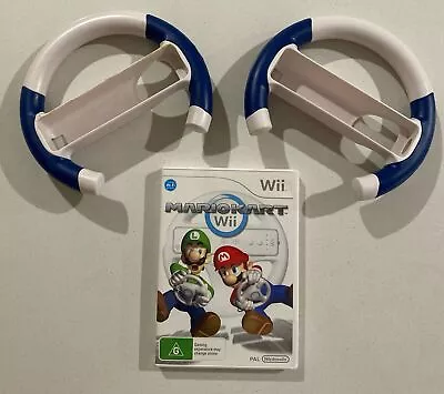 Mario Kart Nintendo Wii With 2 Steering Wheels Complete With Manual Free Postage • $39.95