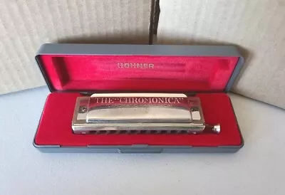 Vtg Hohner Chromonica 260 Germany Chromatic Harmonica (C) In Case. Free Shipping • $39.95