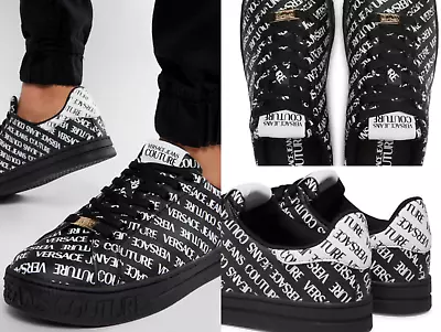 Versace Jeans Couture Multi Logo Trainers Low-Top Sneakers Trainers Shoes New • $355.54