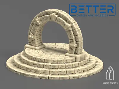 Temple - Temple Ruins 3d Printed Terrain. For Age Of Sigmar Warhammer • $8.95